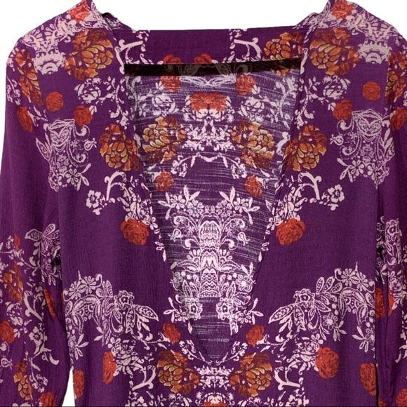 Free People Smooth Talker Mini Dress Sz S Plumberry - Picture 9 of 10